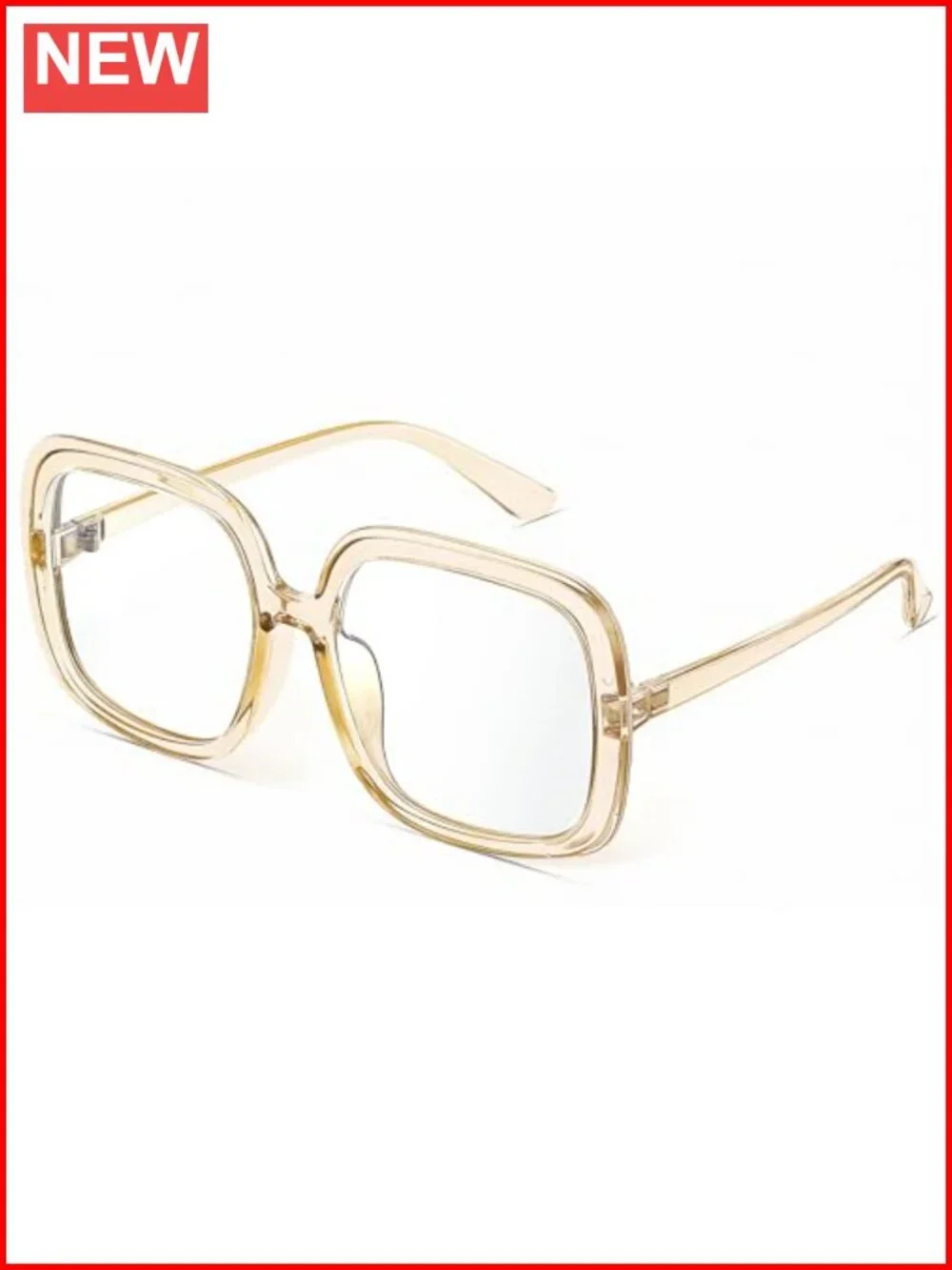 Oversized Retro Blue Light Glasses for Women, Anti-Glare Computer Eyewear